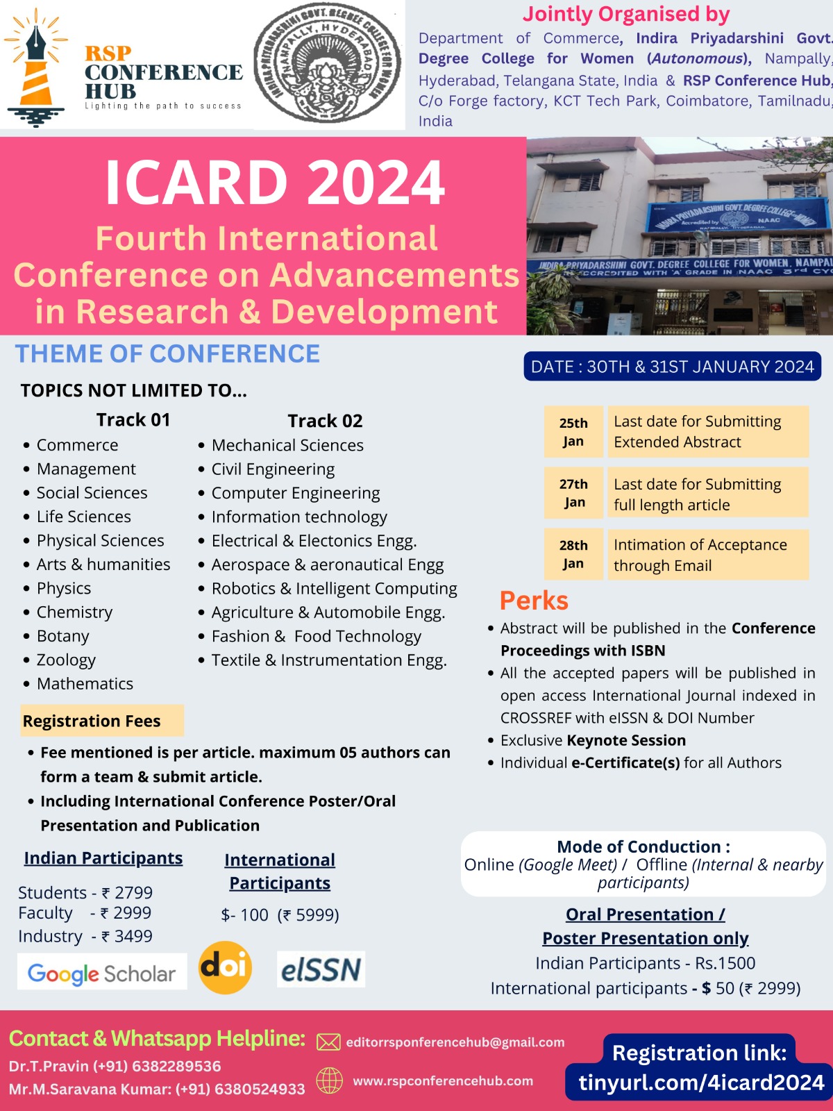 Fourth International Conference on Advancements in Research and Development ICARD 2024
